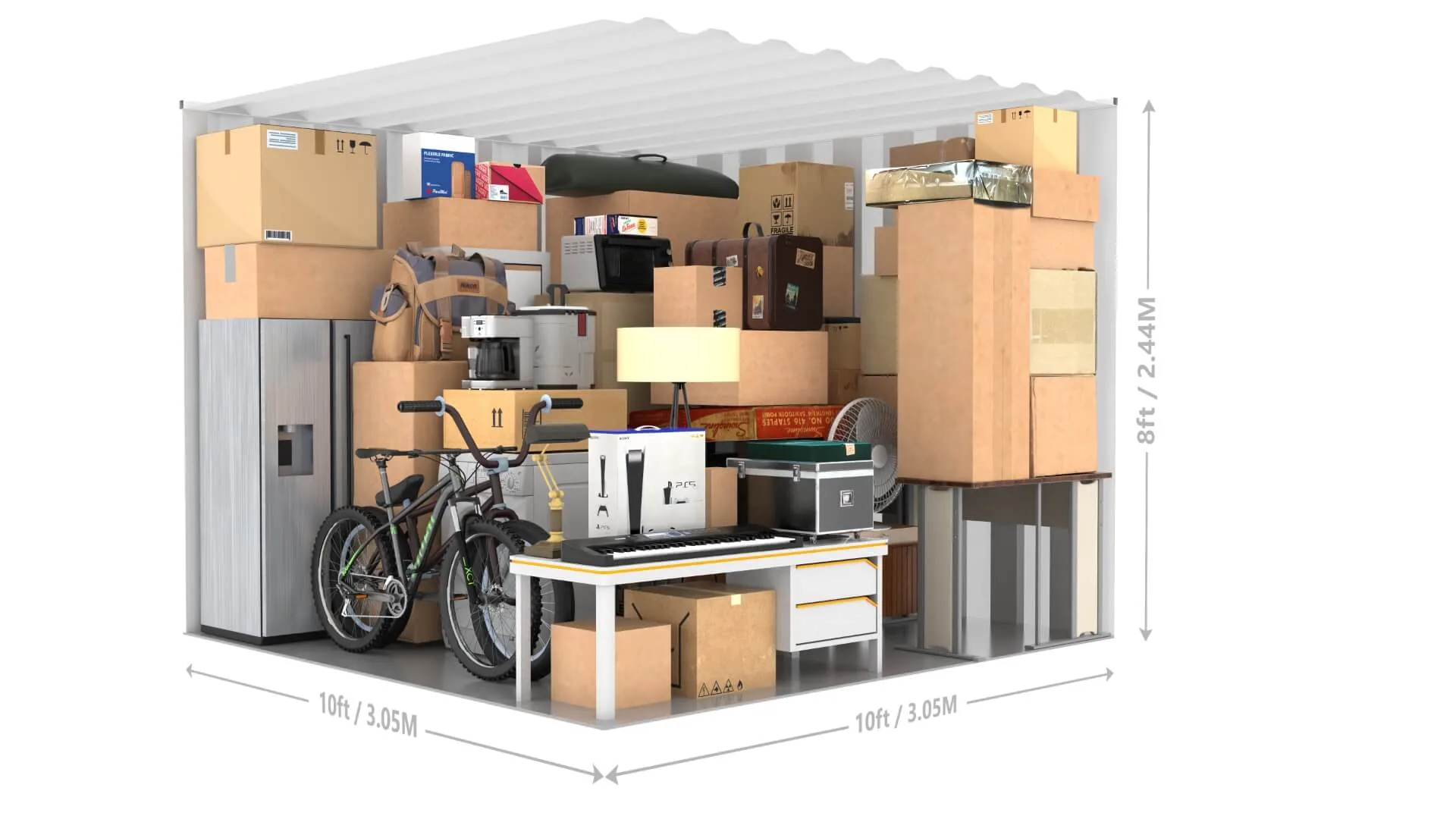 100 Square foot Storage Unit