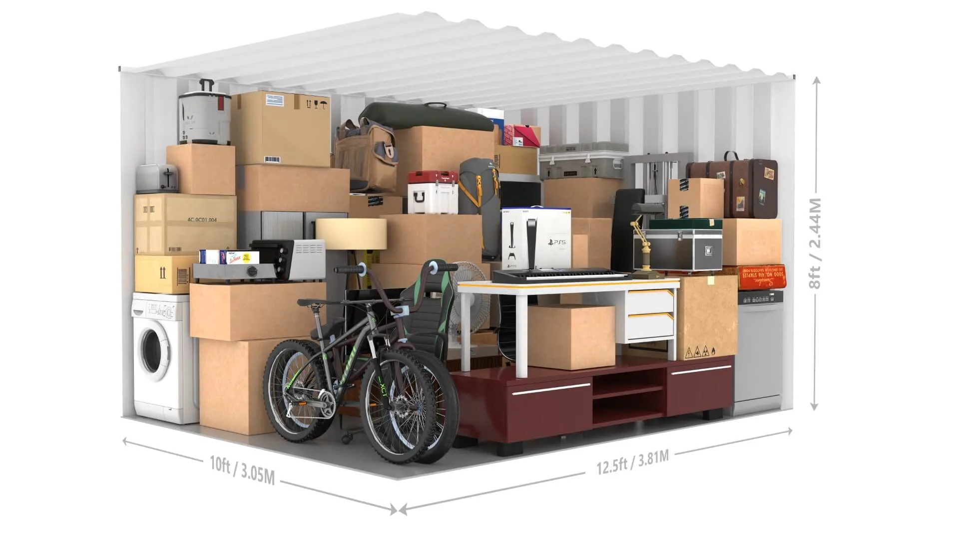 125 Square foot Storage Unit
